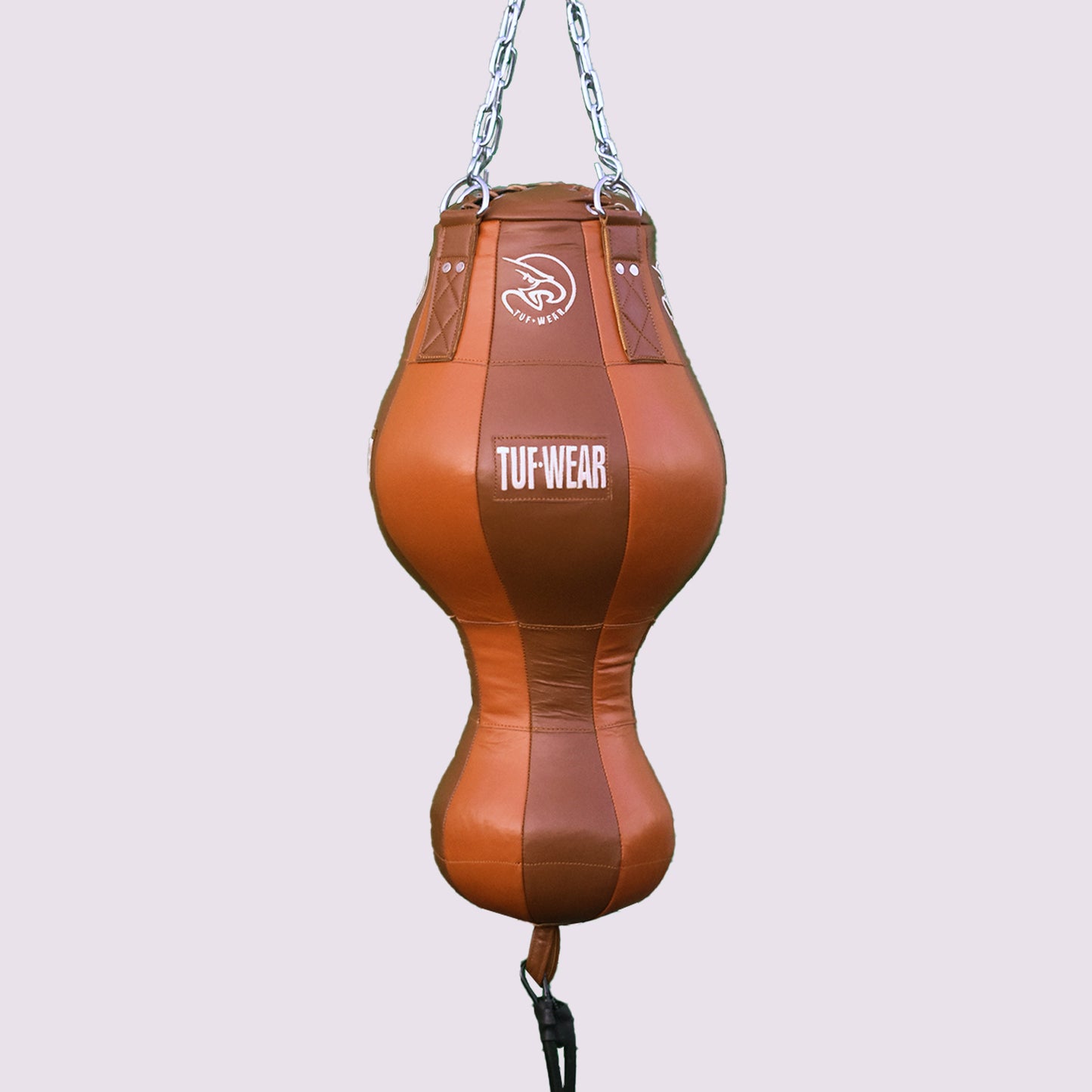 TUF WEAR CLASSIC BROWN LEATHER UPPERCUT PUNCHBAG
