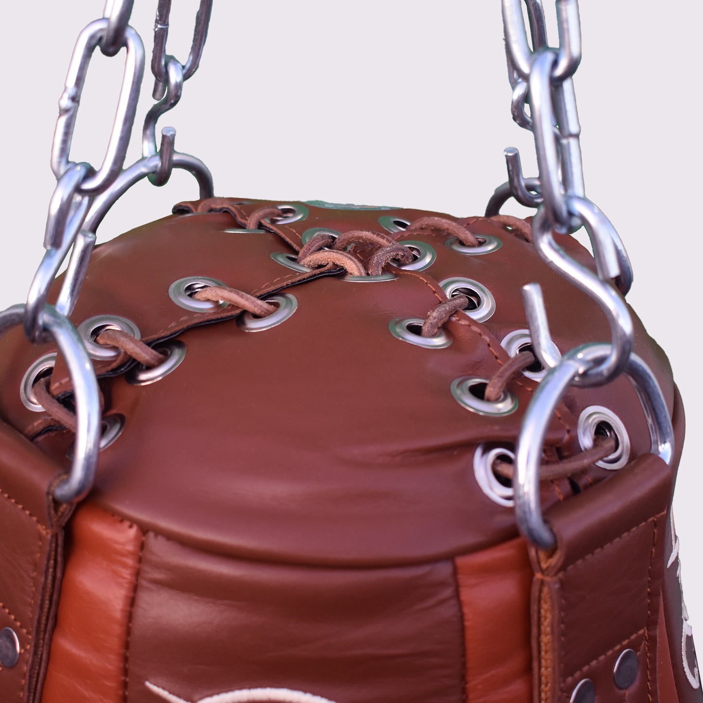 TUF WEAR CLASSIC BROWN LEATHER UPPERCUT PUNCHBAG