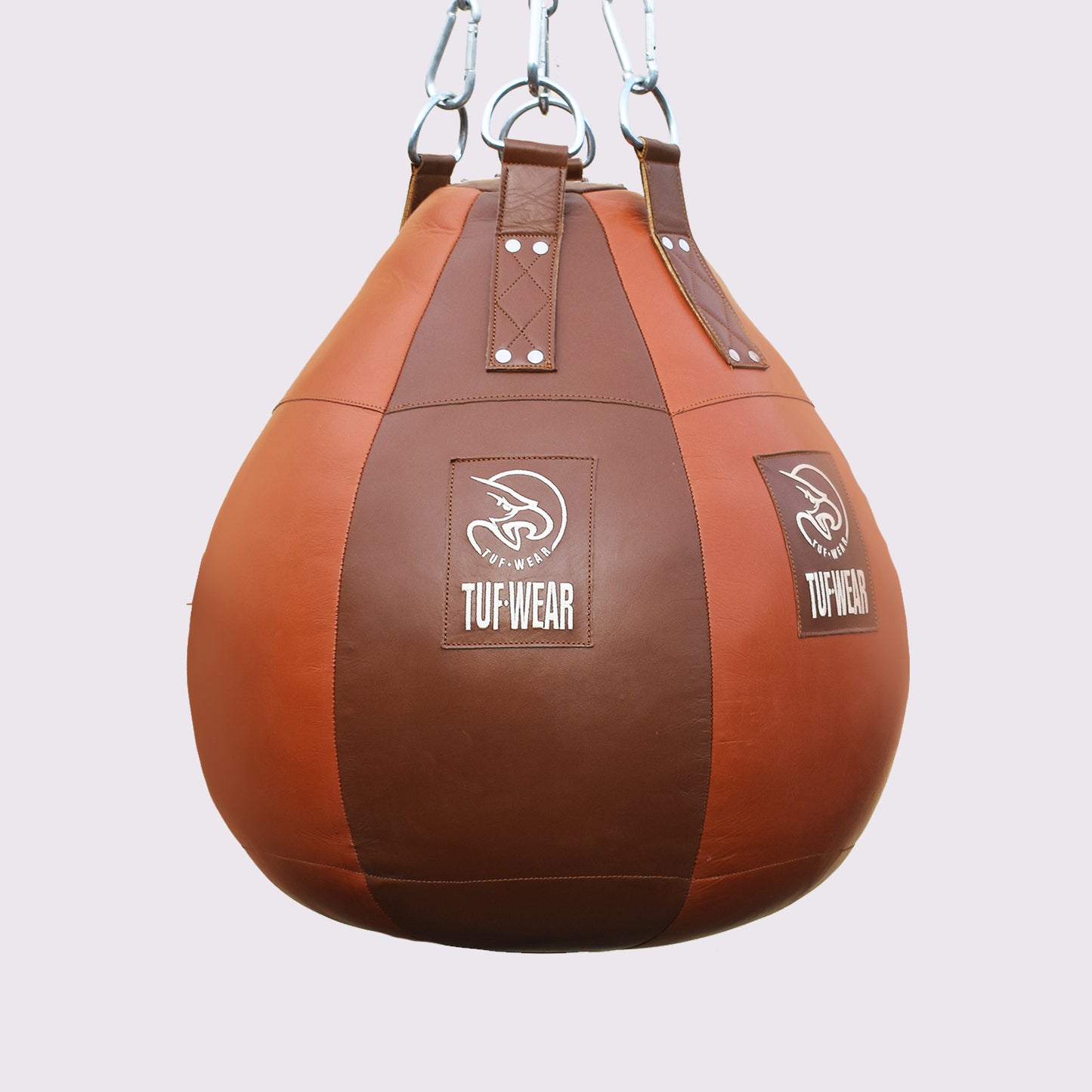 TUF WEAR CLASSIC BROWN LEATHER WRECKING BALL (LARGE MAIZE BAG)