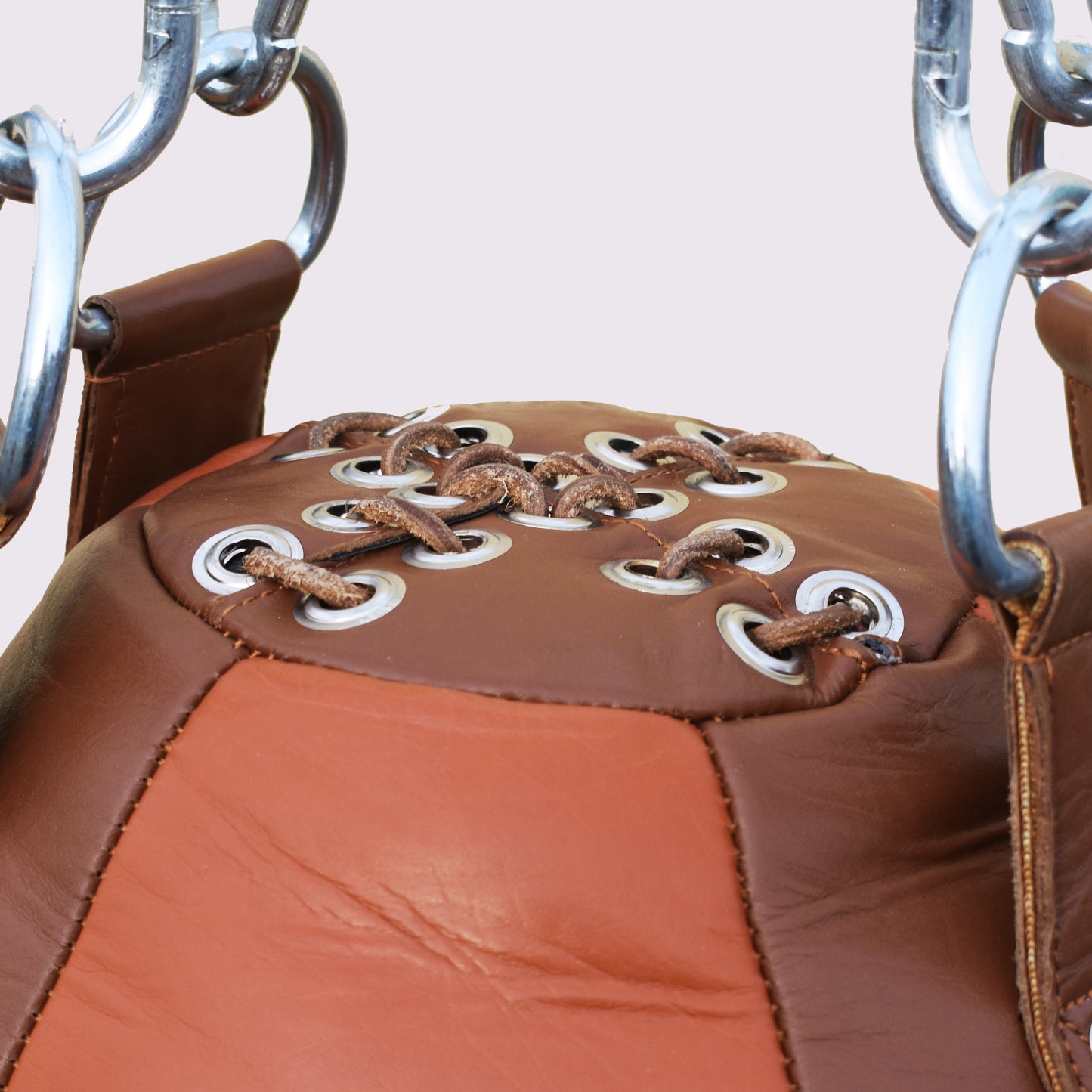 TUF WEAR CLASSIC BROWN LEATHER WRECKING BALL (LARGE MAIZE BAG)