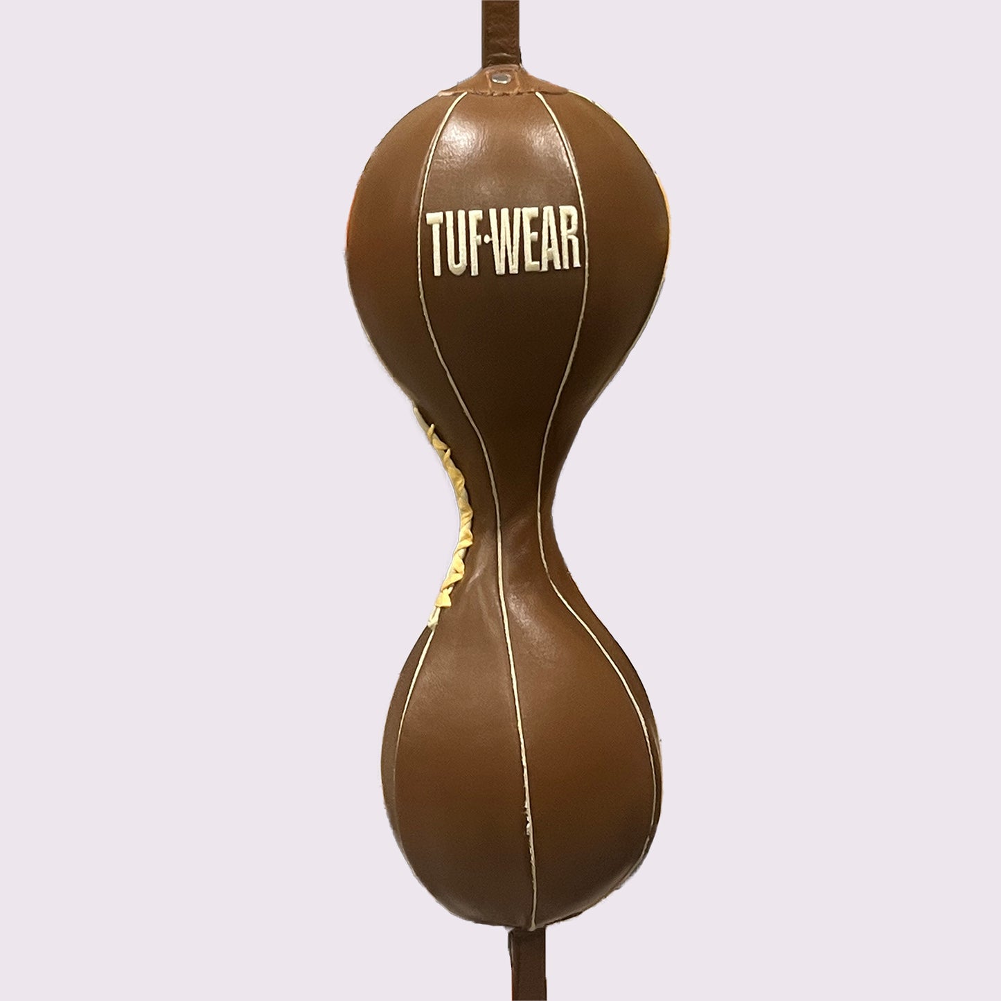 TUF WEAR CLASSIC BROWN LEATHER DOUBLE END PEANUT BAG