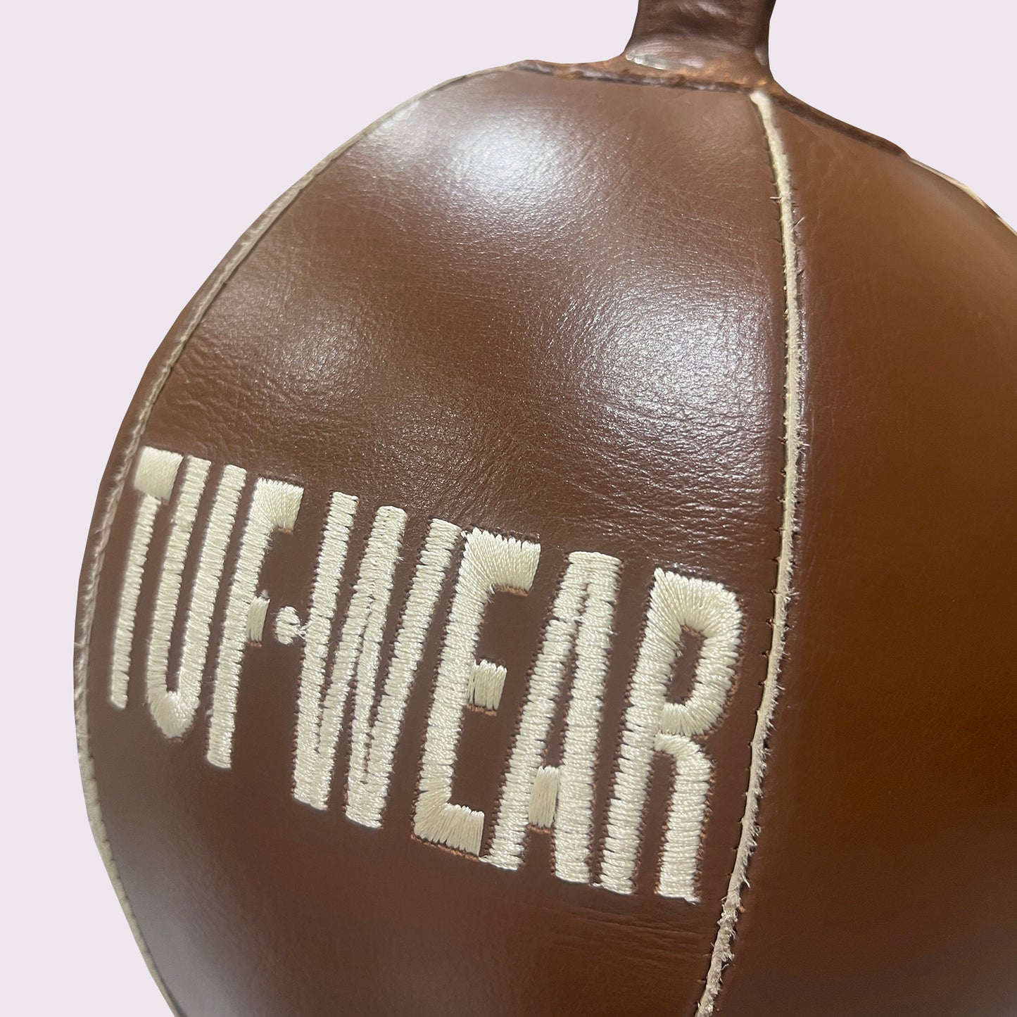 TUF WEAR CLASSIC BROWN LEATHER DOUBLE END PEANUT BAG