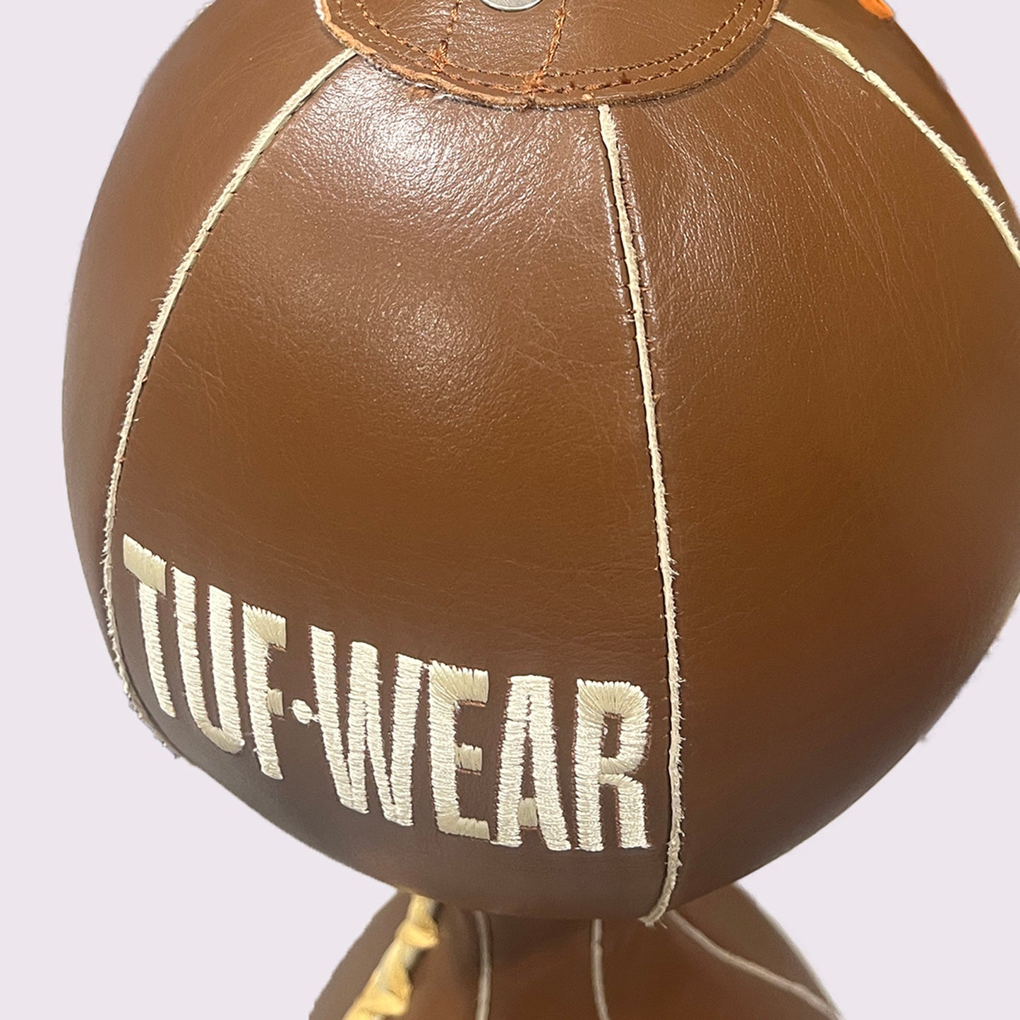 TUF WEAR CLASSIC BROWN LEATHER DOUBLE END PEANUT BAG