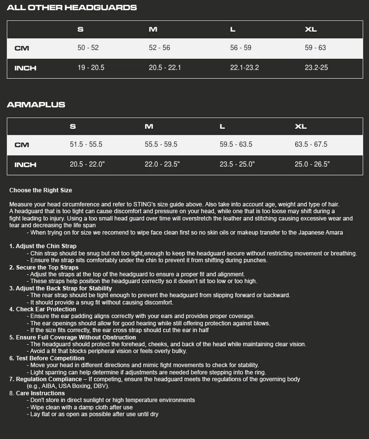 STING COMPETITION APPROVED OPEN FACE GUARD 2.0