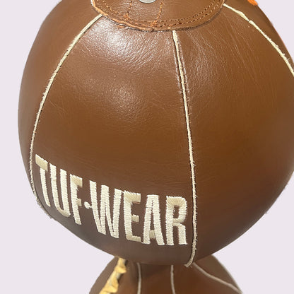 TUF WEAR CLASSIC BROWN LEATHER DOUBLE END PEANUT BAG
